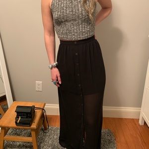 Black maxi skirt